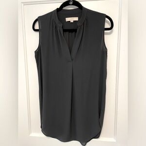 Loft Black Drapey Tunic Top, XS